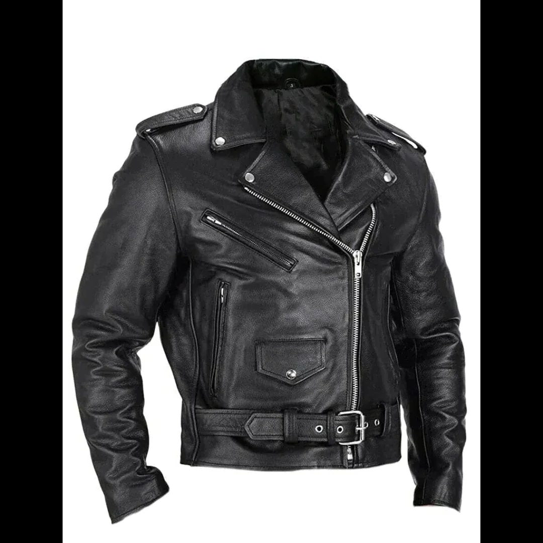 Giubbotto Biker da Uomo Zip Asimmetrica