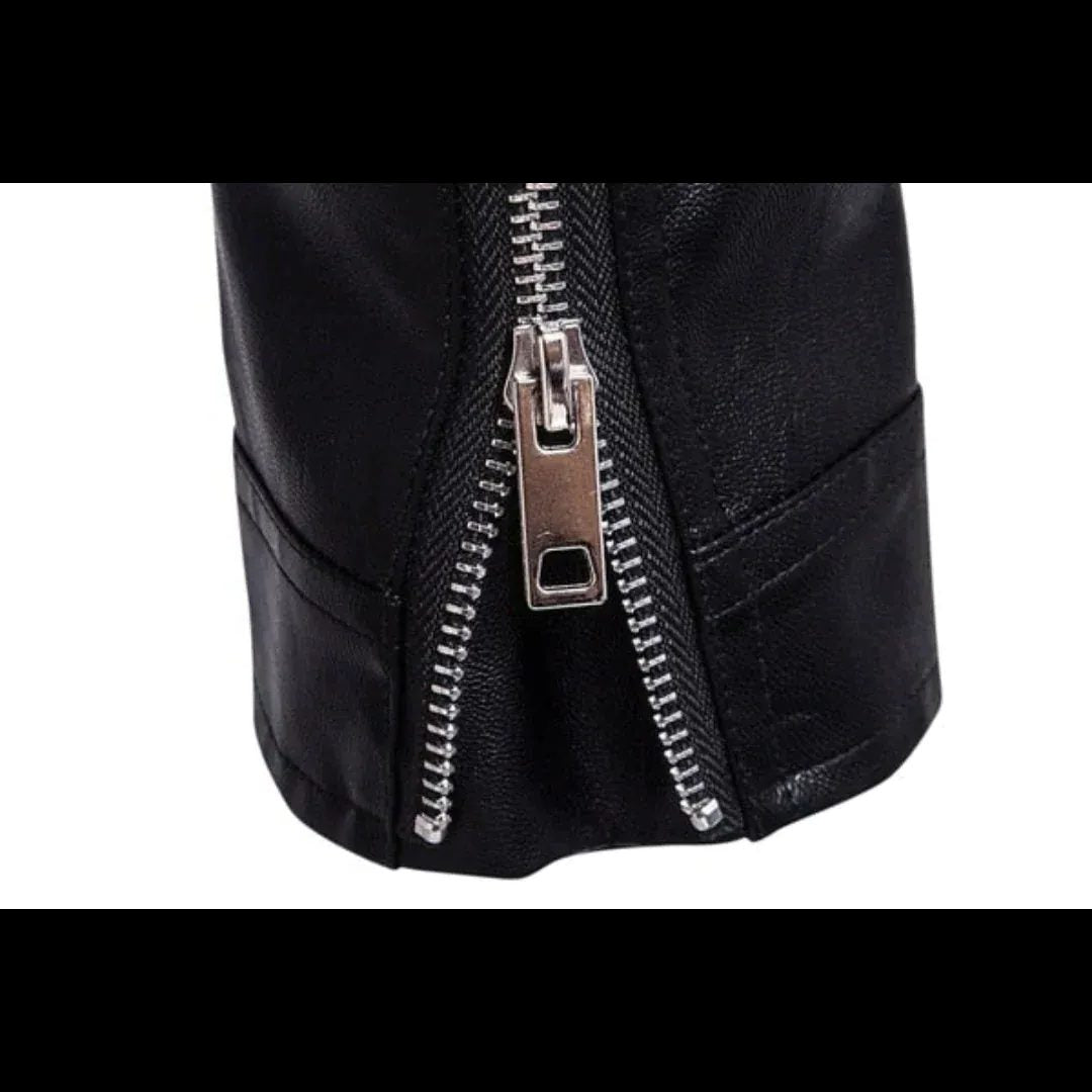 Giubbotto Biker da Uomo Zip Asimmetrica — foto 2