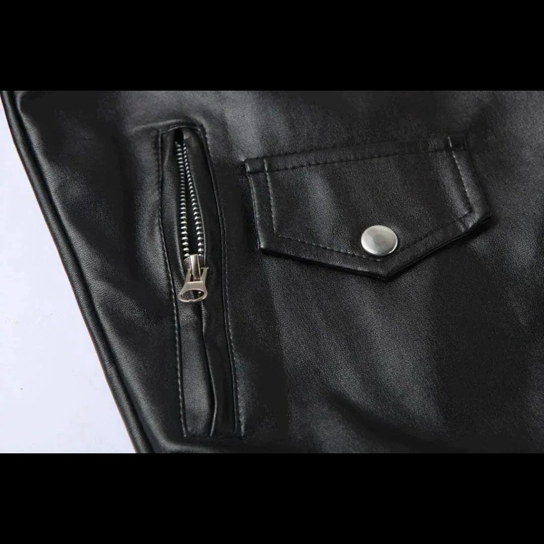 Giubbotto Biker da Uomo Zip Asimmetrica — foto 4