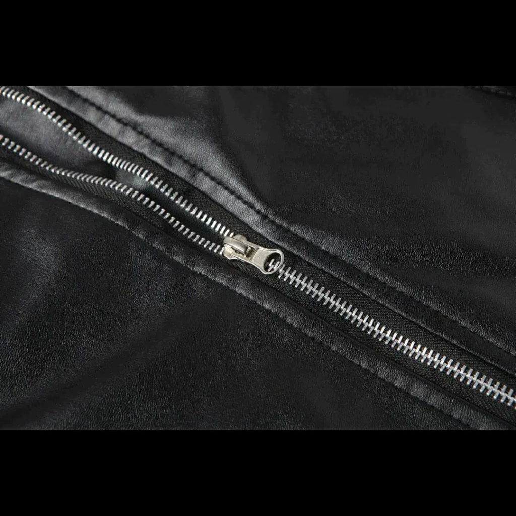 Giubbotto Biker da Uomo Zip Asimmetrica — foto 5