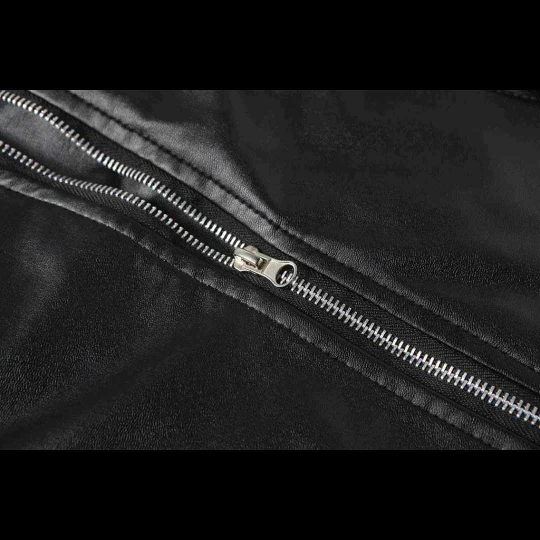 Giubbotto Biker da Uomo Zip Asimmetrica — foto 5