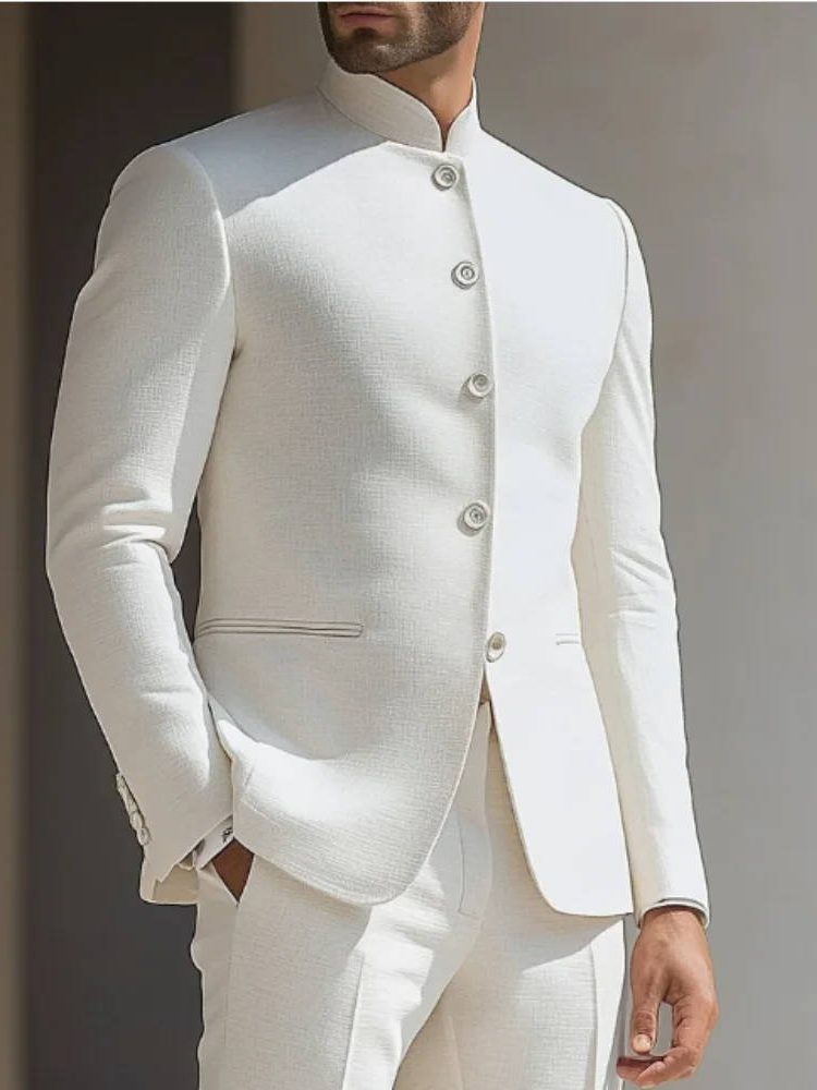 Completo Collo Coreano da Uomo Elegante