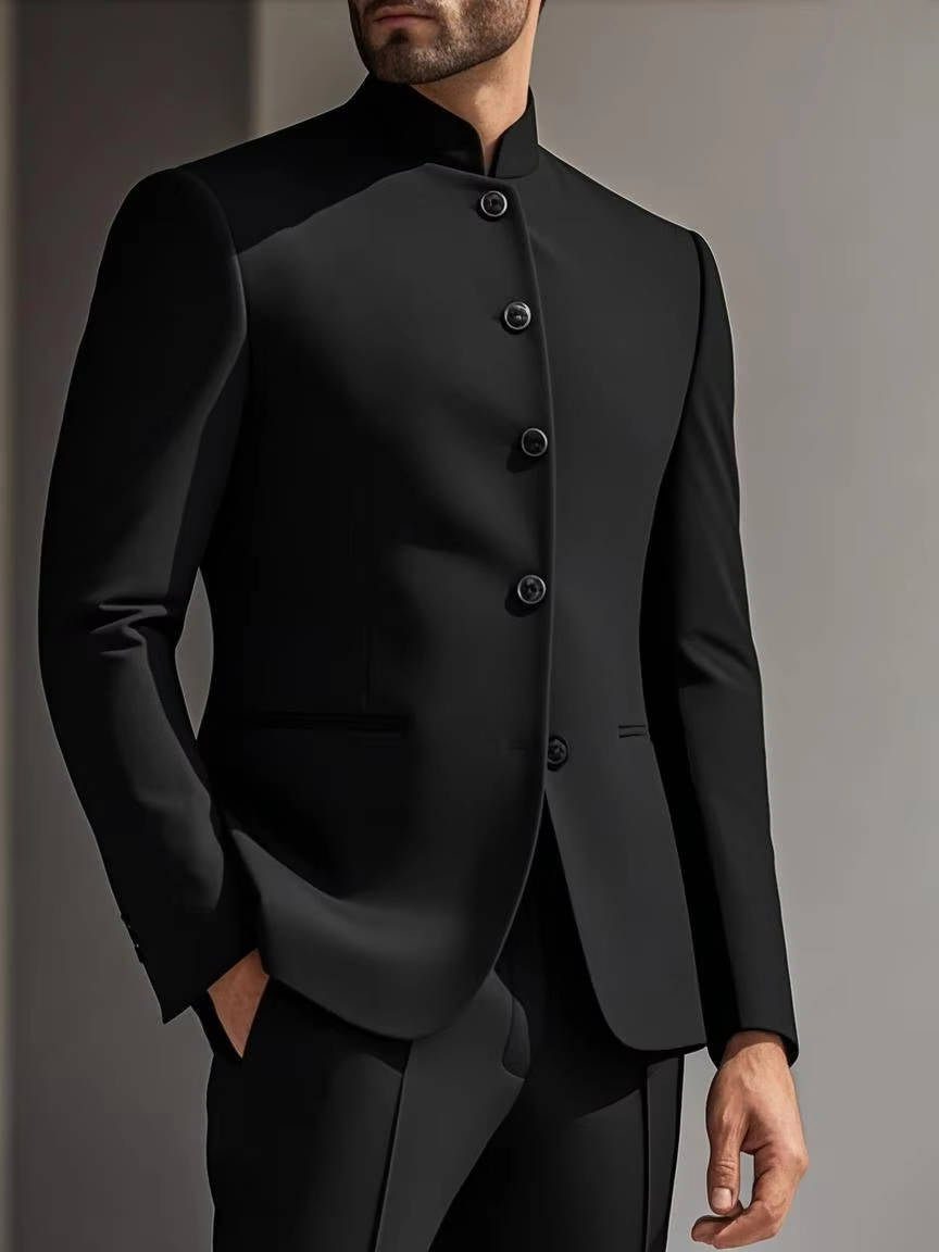 Completo Collo Coreano da Uomo Elegante — foto 3