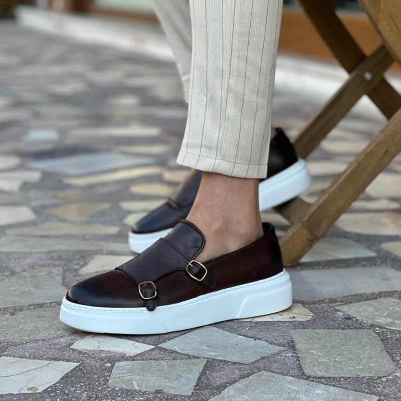 Sneaker Slip-On con Fibbie da Uomo Suola Bianca — foto 2