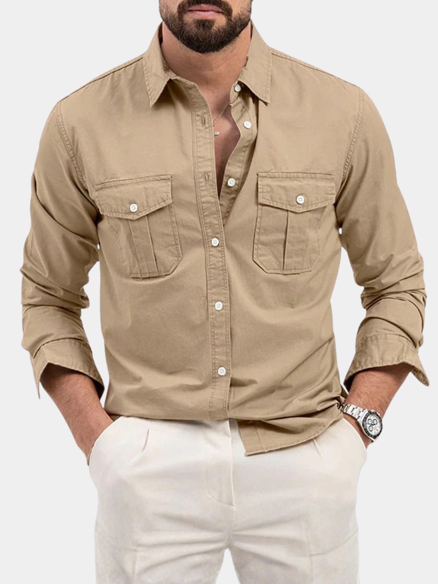 Camicia Cargo da Uomo Multitasche