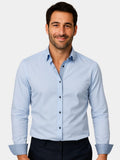 Camicia da Uomo con Polsini a Contrasto