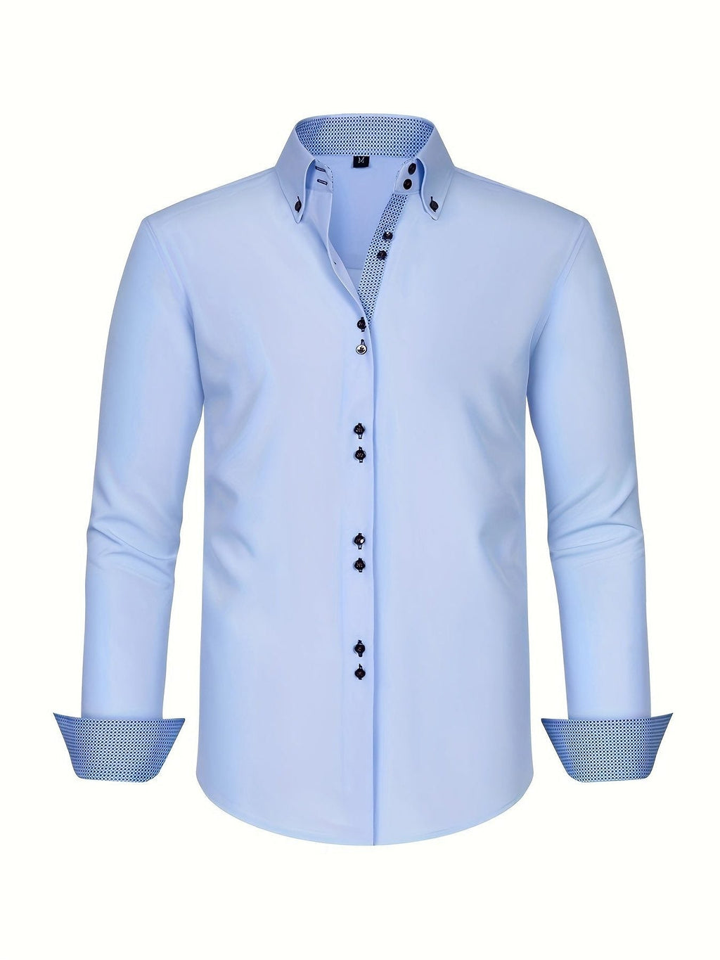 Camicia da Uomo con Polsini a Contrasto — foto 2