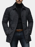 Cappotto da Uomo con Revers e Chiusura a Bottoni