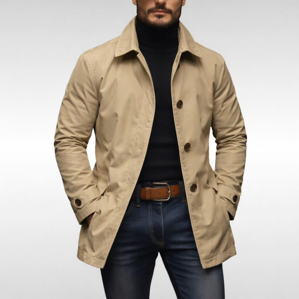 Cappotto da Uomo con Revers e Chiusura a Bottoni — foto 5