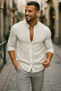 Camicia Fresca da Uomo a Maniche Lunghe