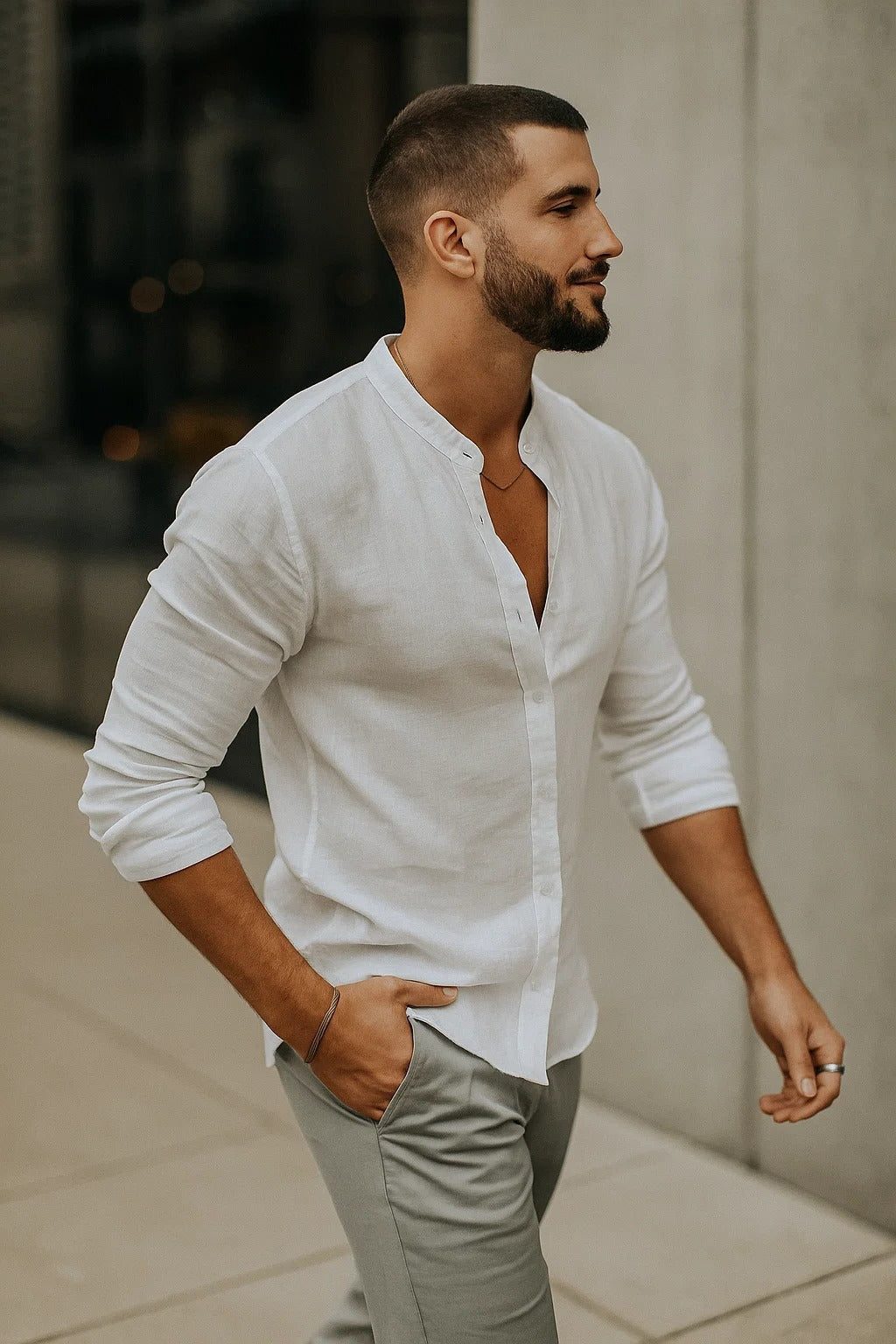 Camicia Fresca da Uomo a Maniche Lunghe — foto 2