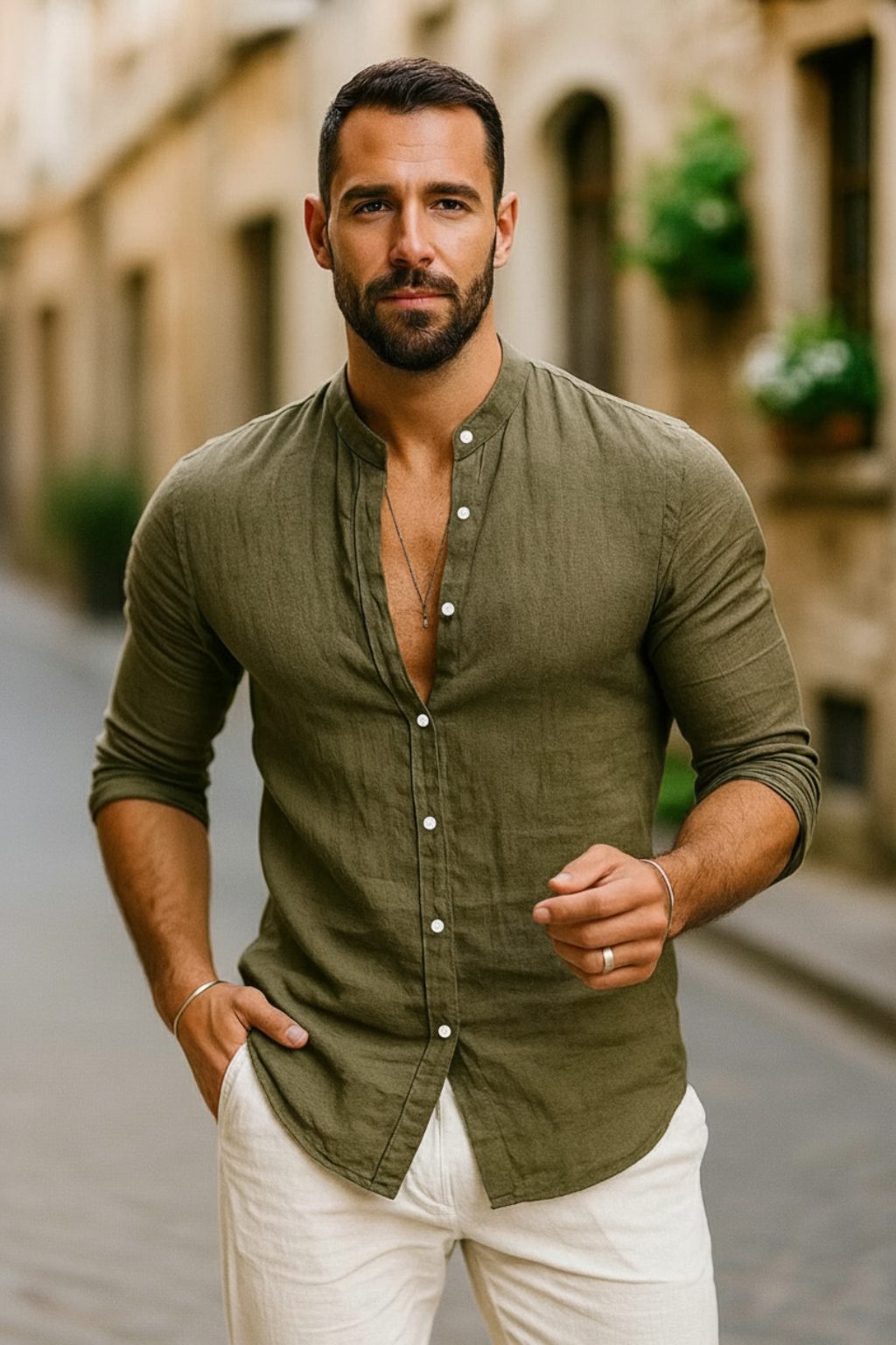 Camicia Fresca da Uomo a Maniche Lunghe — foto 4
