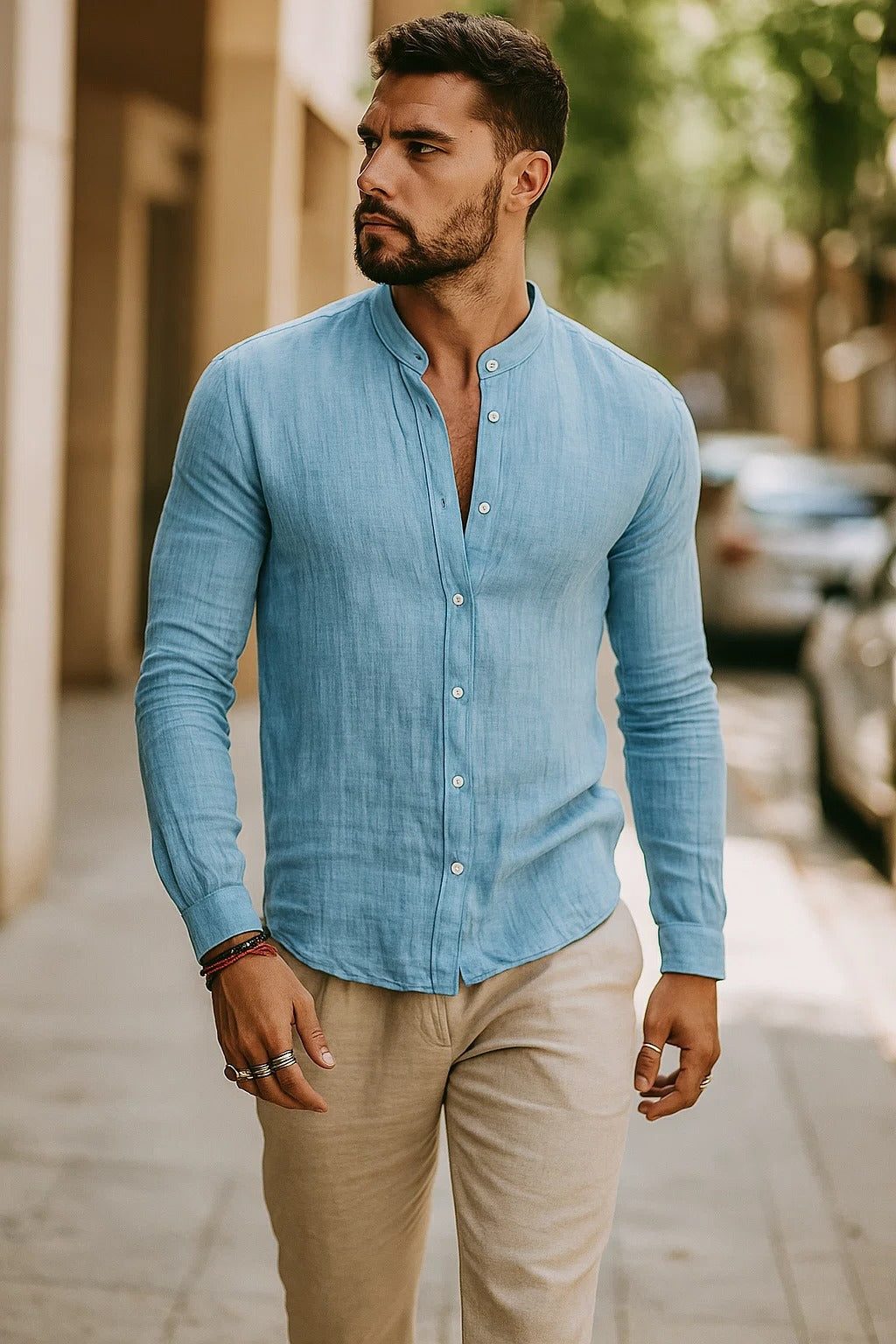 Camicia Fresca da Uomo a Maniche Lunghe — foto 6