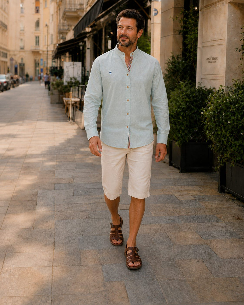 Camicia a Bottoni da Uomo Fresca ed Estiva