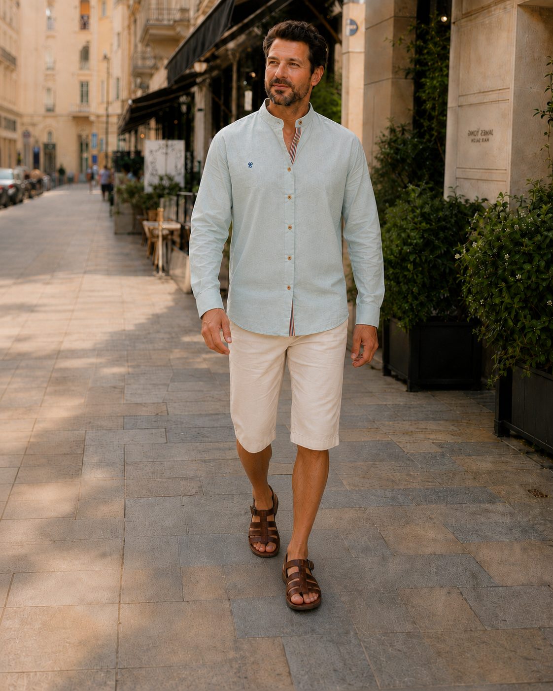 Camicia a Bottoni da Uomo Fresca ed Estiva
