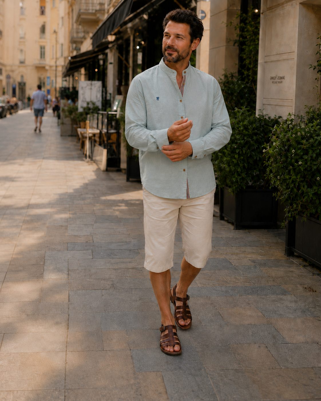 Camicia a Bottoni da Uomo Fresca ed Estiva — foto 3