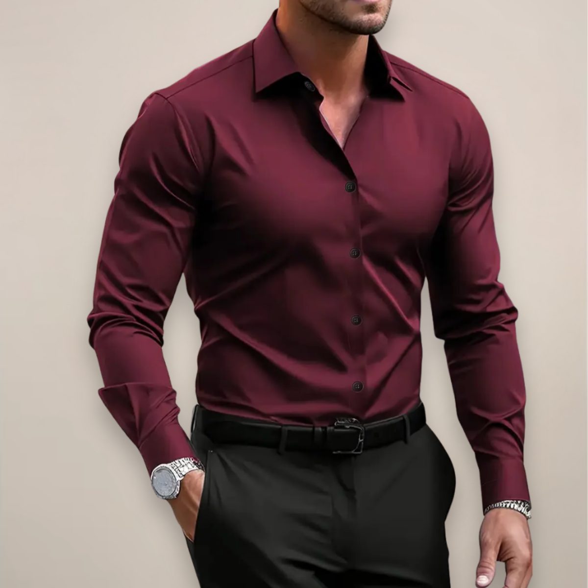 Camicia Elegante da Uomo a Maniche Lunghe — foto 6