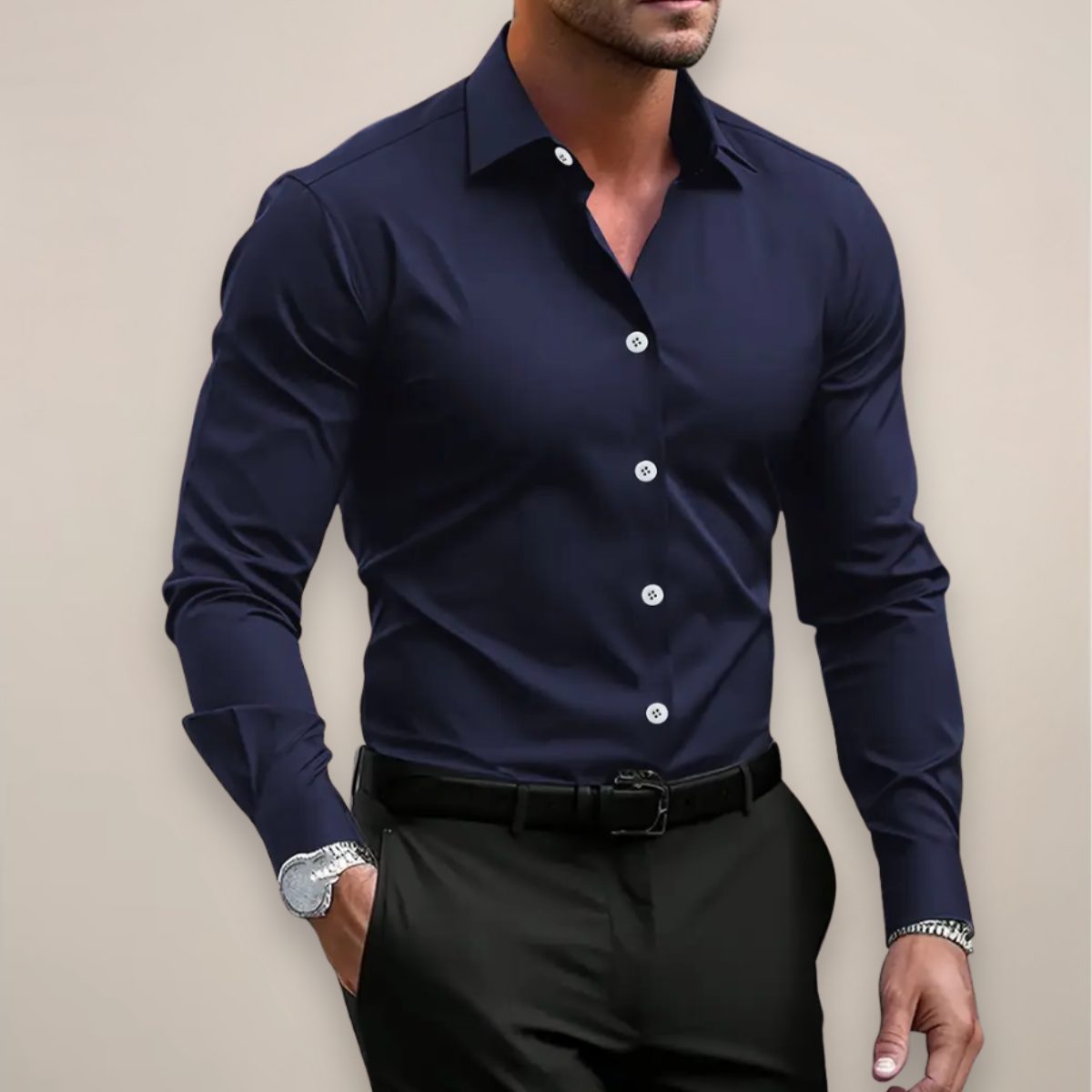 Camicia Elegante da Uomo a Maniche Lunghe — foto 8