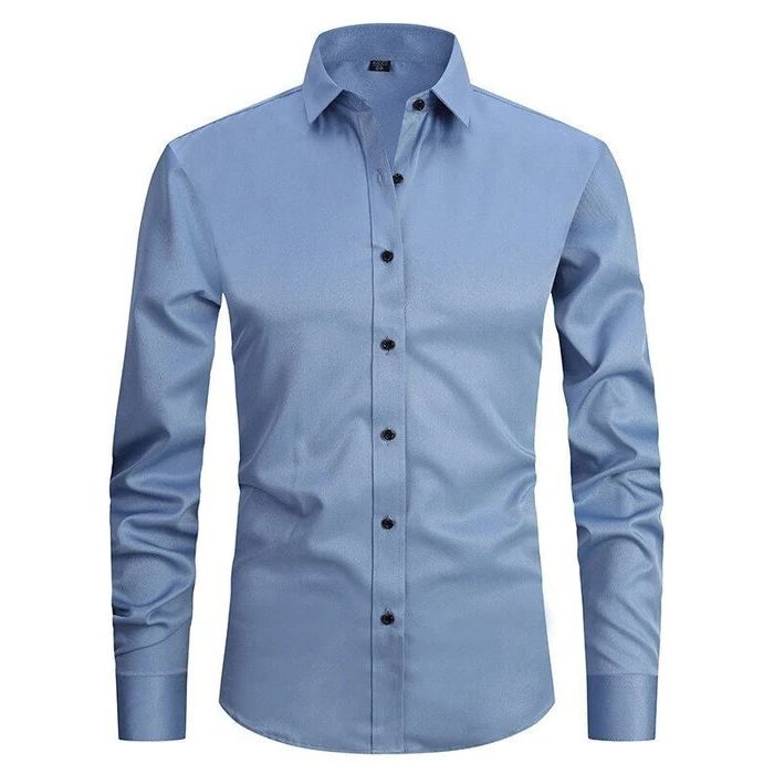 Camicia Manica Lunga da Uomo Comfort Elasticizzato — foto 3