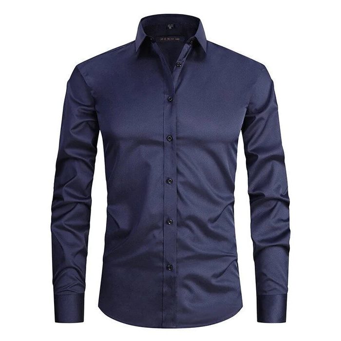 Camicia Manica Lunga da Uomo Comfort Elasticizzato — foto 4