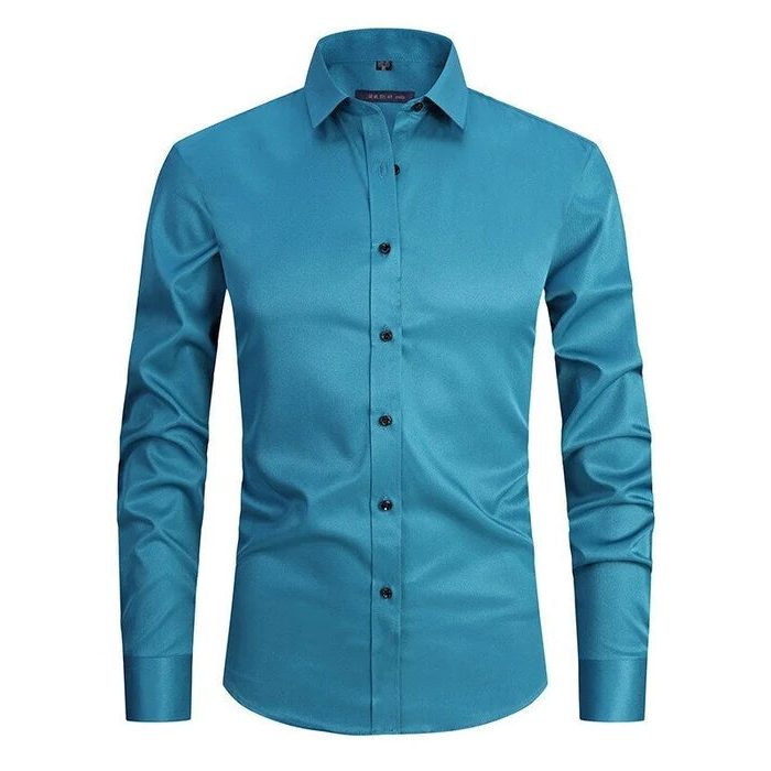 Camicia Manica Lunga da Uomo Comfort Elasticizzato — foto 6