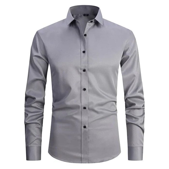 Camicia Manica Lunga da Uomo Comfort Elasticizzato — foto 9