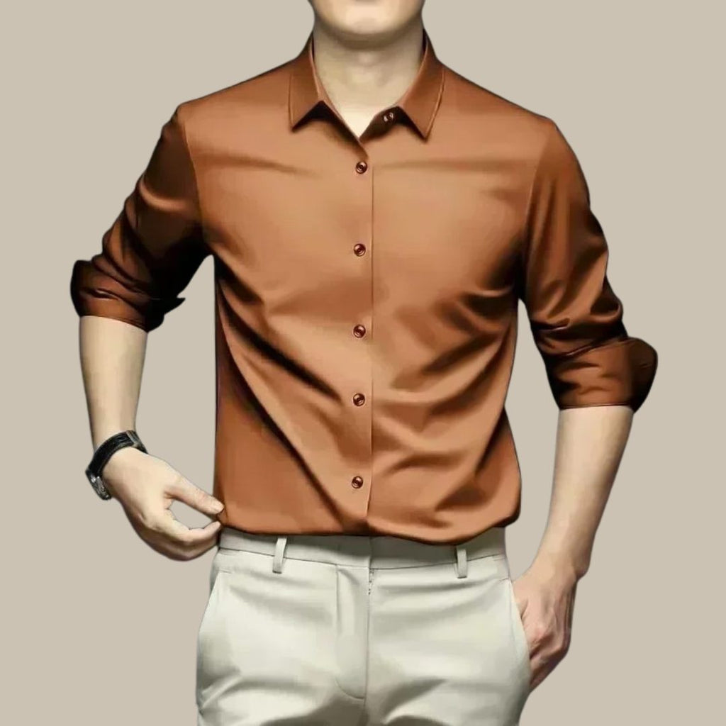 Camicia da Uomo Vestibilità Sartoriale Lucida
