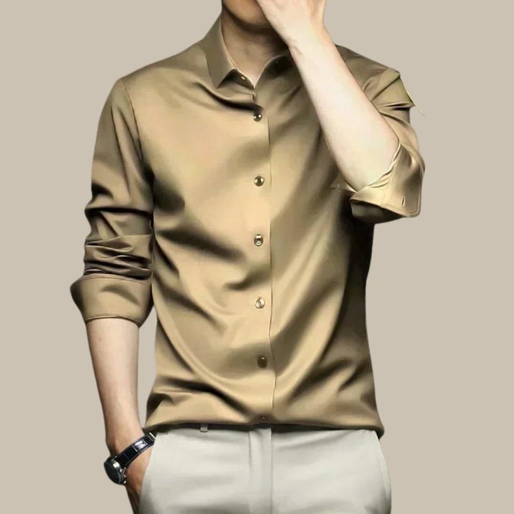 Camicia da Uomo Vestibilità Sartoriale Lucida — foto 10