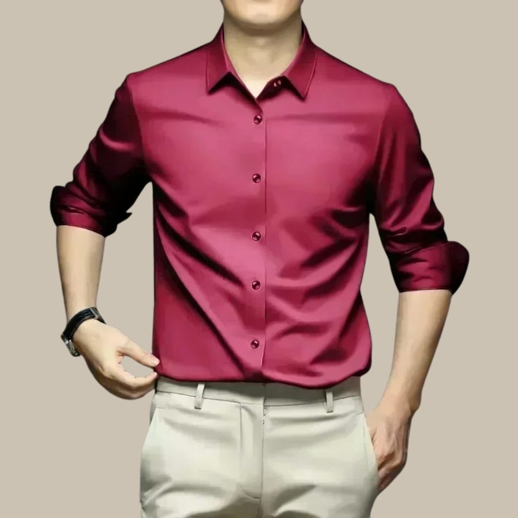 Camicia da Uomo Vestibilità Sartoriale Lucida — foto 2