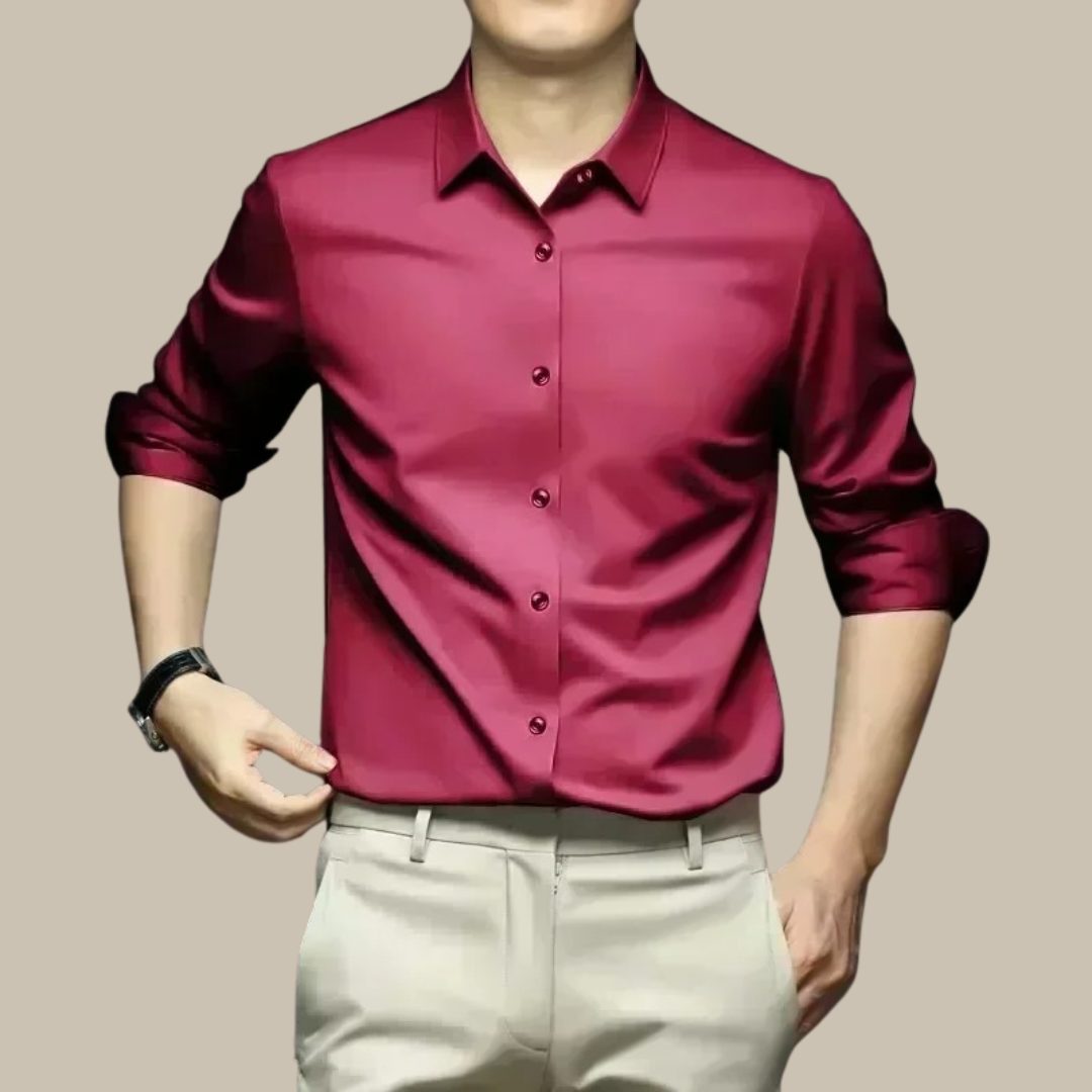 Camicia da Uomo Vestibilità Sartoriale Lucida — foto 2