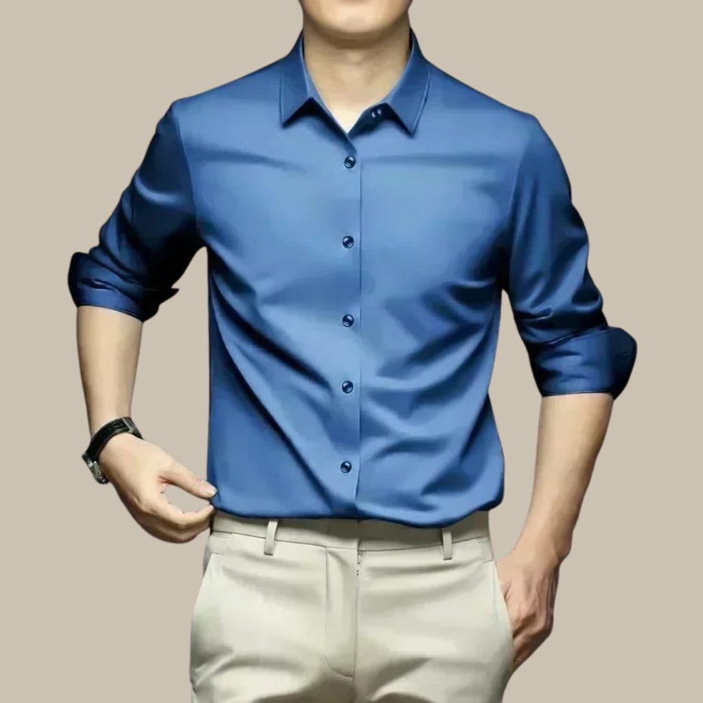 Camicia da Uomo Vestibilità Sartoriale Lucida — foto 3