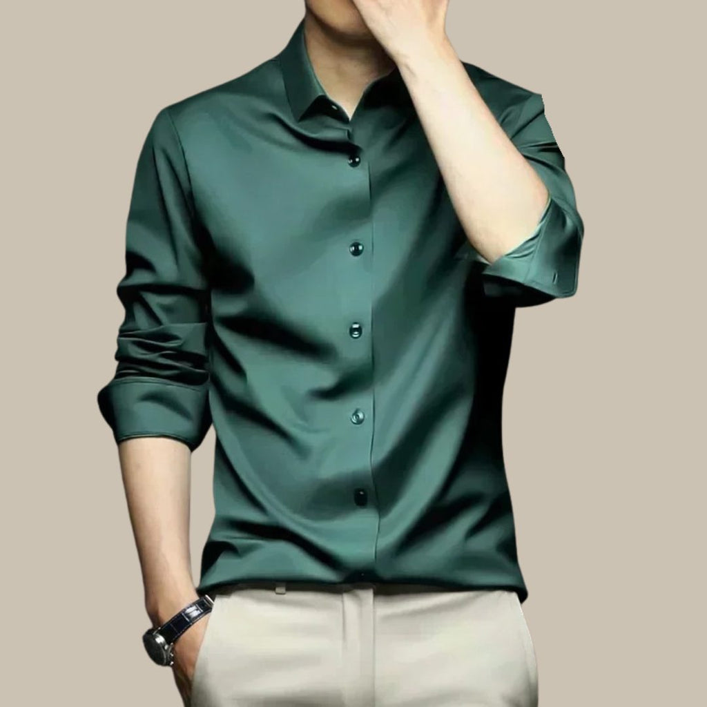 Camicia da Uomo Vestibilità Sartoriale Lucida — foto 5