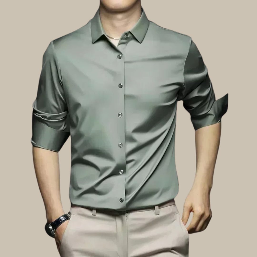 Camicia da Uomo Vestibilità Sartoriale Lucida — foto 9