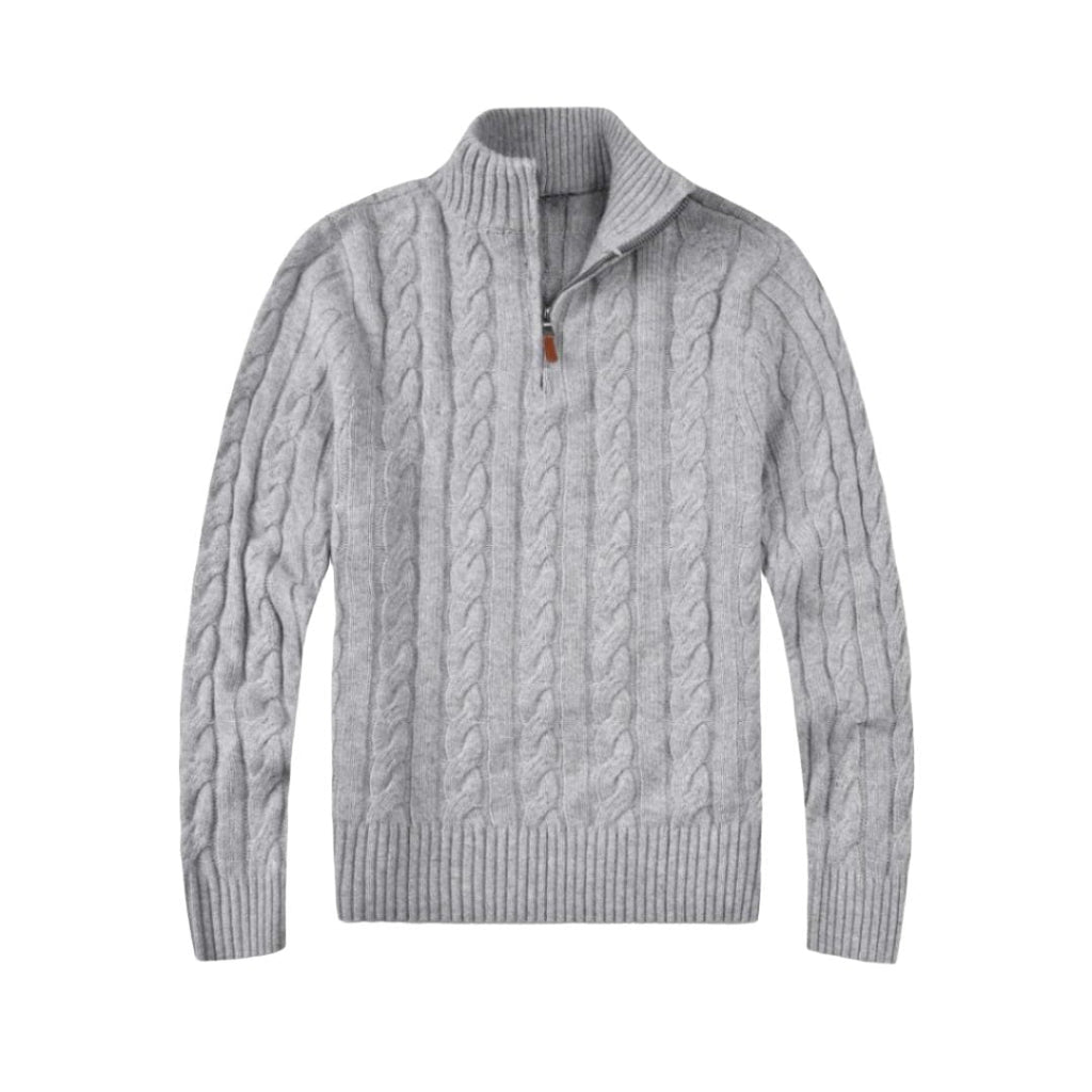 Maglione Mezza Zip da Uomo Lavorazione a Trecce — foto 2