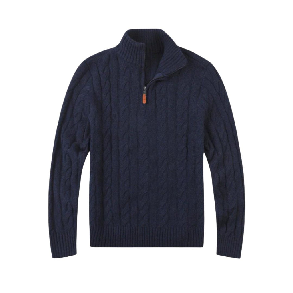 Maglione Mezza Zip da Uomo Lavorazione a Trecce — foto 4
