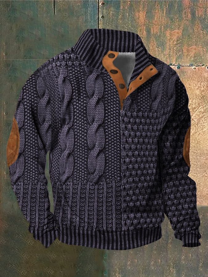 Maglione da Uomo Trecce con Zip Frontale — foto 12