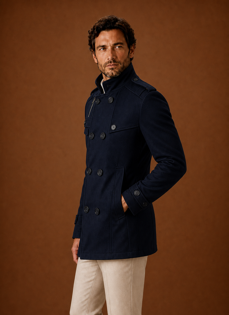 Cappotto Doppiopetto da Uomo con Bottoni Frontali — foto 11