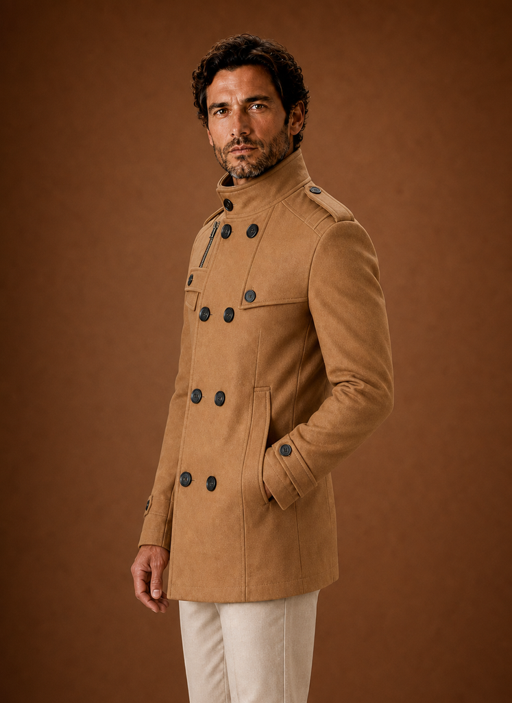 Cappotto Doppiopetto da Uomo con Bottoni Frontali — foto 14