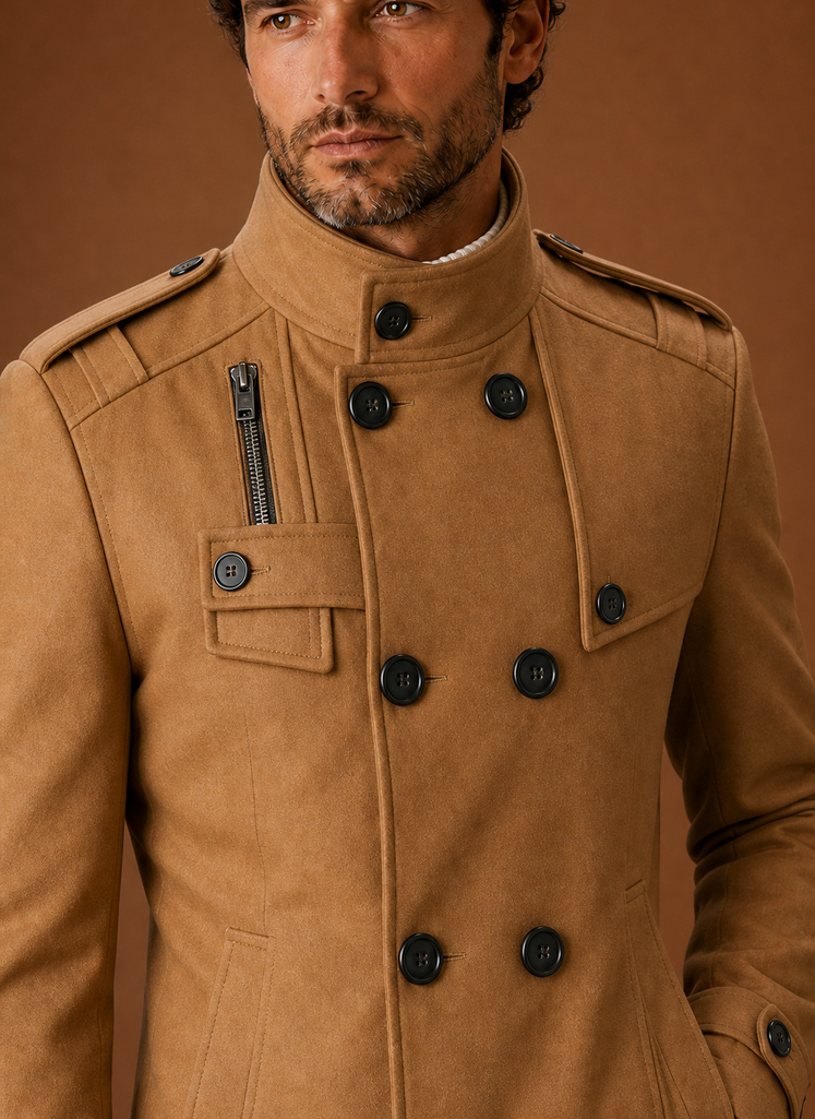 Cappotto Doppiopetto da Uomo con Bottoni Frontali — foto 16
