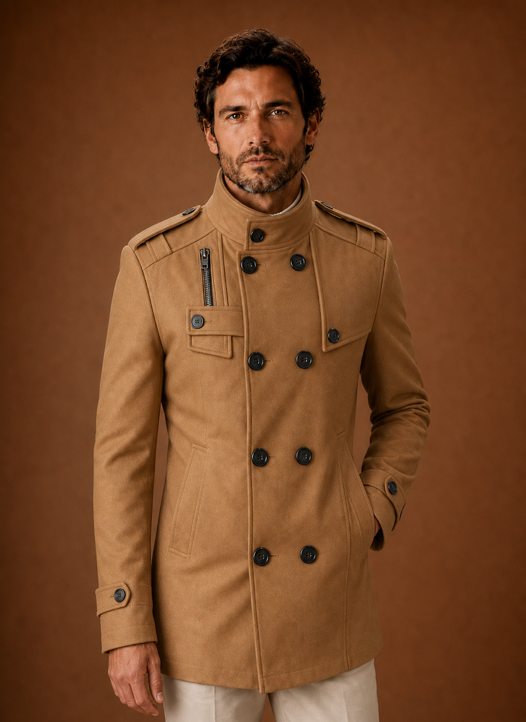 Cappotto Doppiopetto da Uomo con Bottoni Frontali — foto 4
