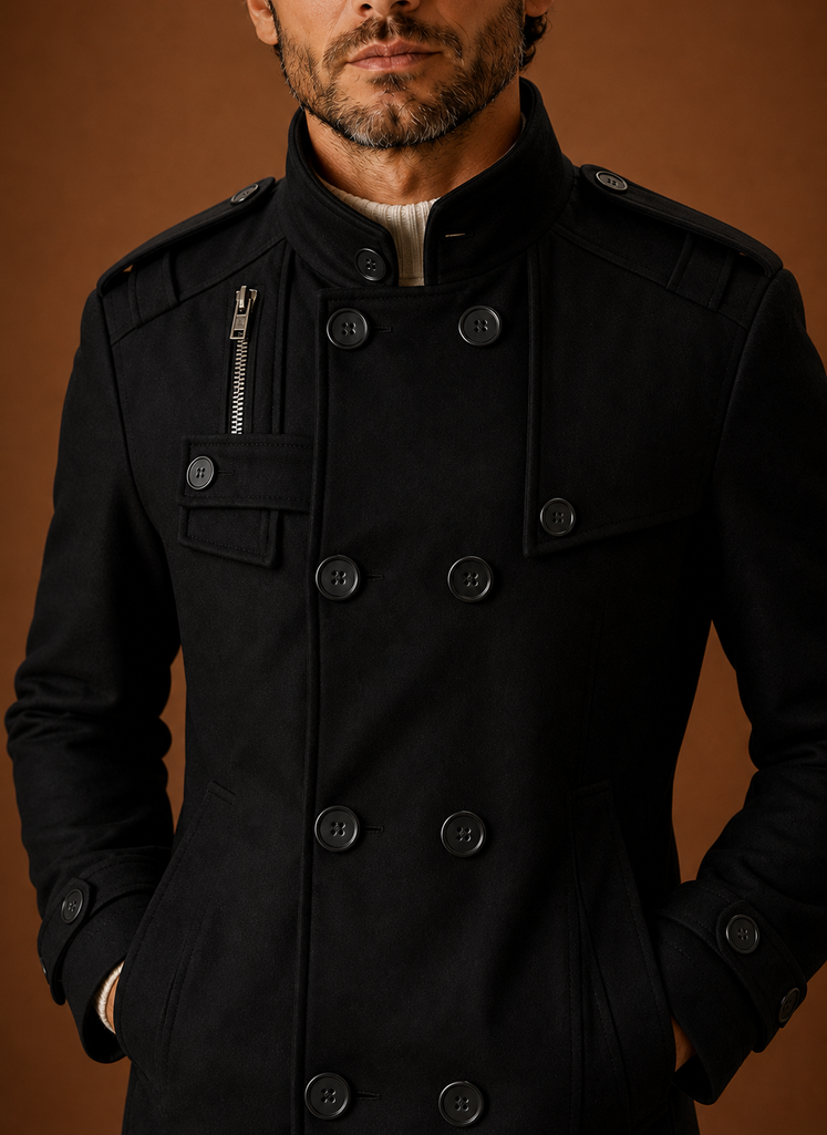 Cappotto Doppiopetto da Uomo con Bottoni Frontali — foto 7