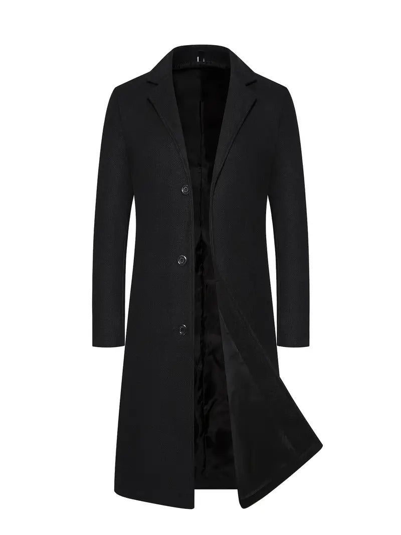 Cappotto in Lana da Uomo Tre Bottoni Colletto Classico — foto 2