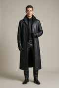 Cappotto Lungo da Uomo in Pelle Taglio Rilassato
