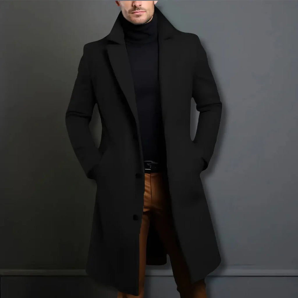 Cappotto Lungo da Uomo con Revers a Dente — foto 3