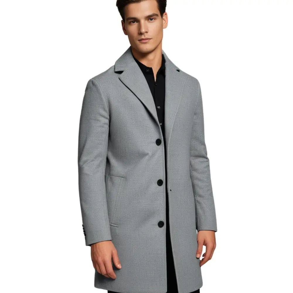 Cappotto Lungo da Uomo con Revers a Dente — foto 6