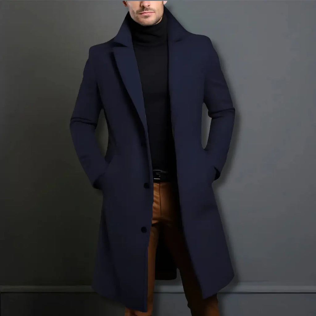 Cappotto Lungo da Uomo con Revers a Dente — foto 8