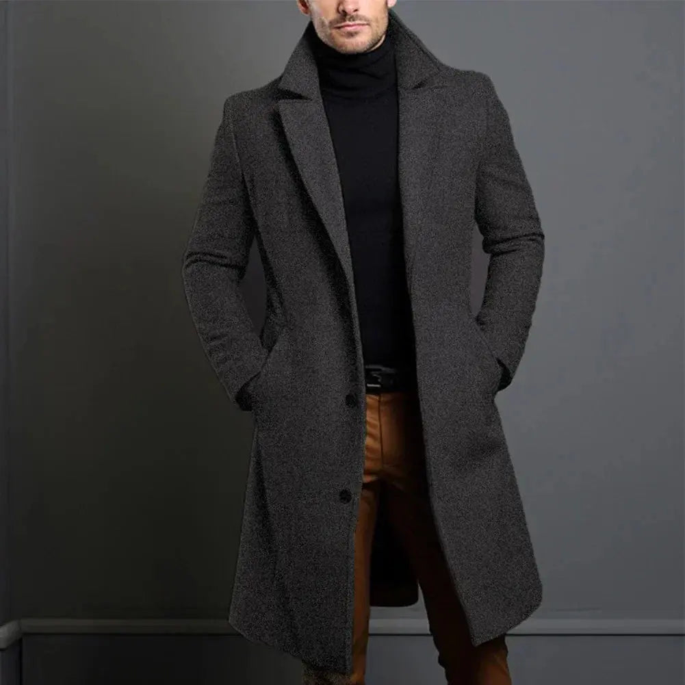 Cappotto Lungo da Uomo con Revers a Dente — foto 9