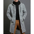 Cappotto in Maglia Mélange da Uomo con Cappuccio