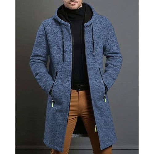 Cappotto in Maglia Mélange da Uomo con Cappuccio — foto 2