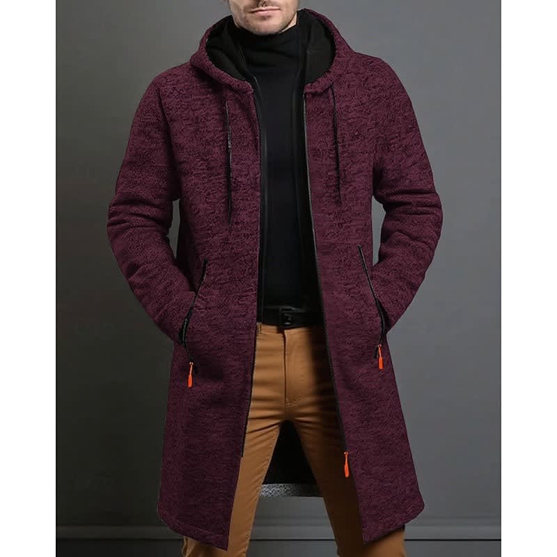 Cappotto in Maglia Mélange da Uomo con Cappuccio — foto 5